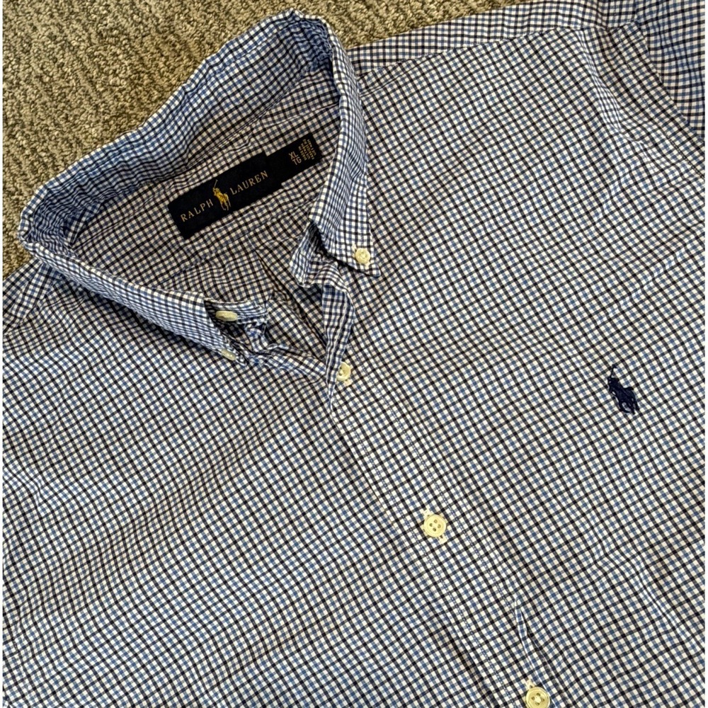 Polo Ralph Lauren Button Down Shirt Men's XL Classic Fit Plaid Preppy - Picture 1 of 7